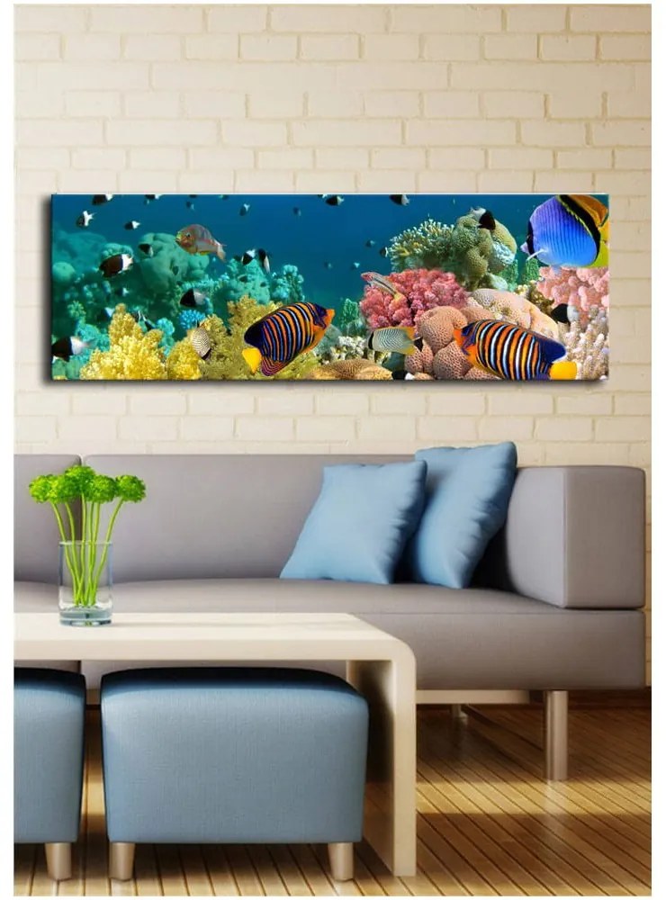 Осветена картина Море, 90 x 30 cm - Wallity