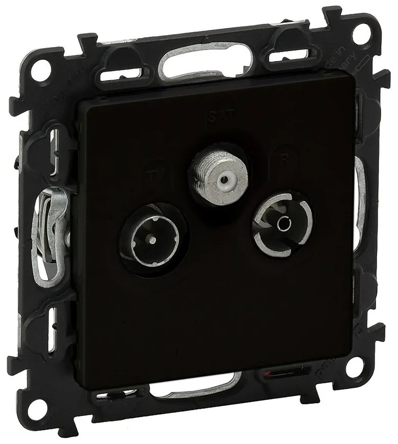 Legrand 756364  TV-R-SAT розетка Valena life Черен мат - 756364