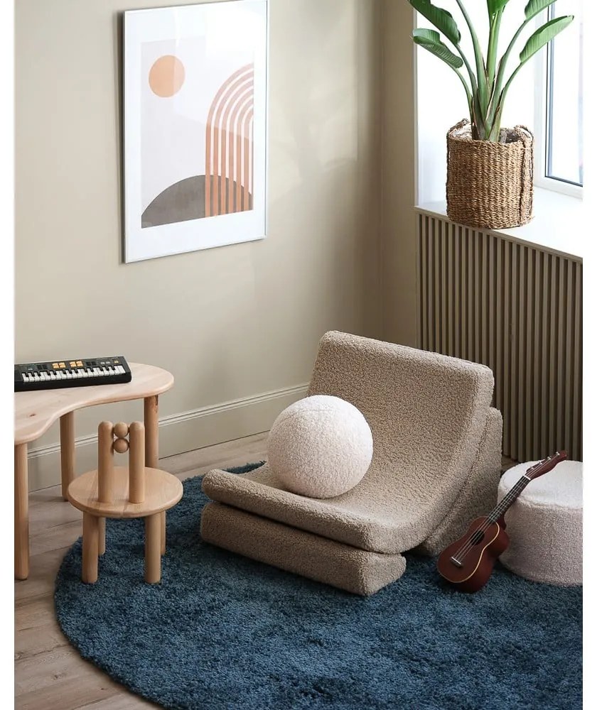 Светлокафяв детски стол от букле Moon – Wigiwama