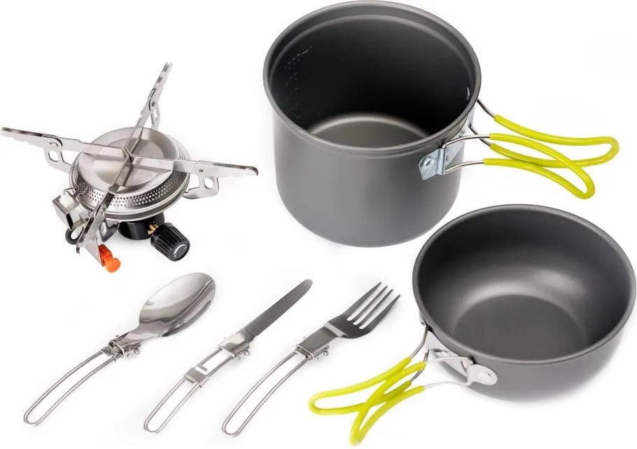 Газов котлон за къмпинг с аксесоари