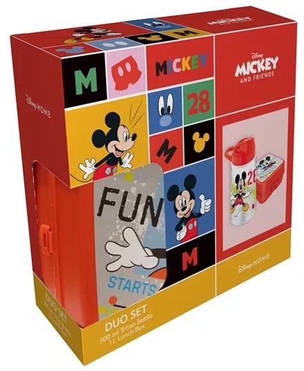 Disney Комплект, бутилка 500 ml и кутия за обяд Mickey Mouse