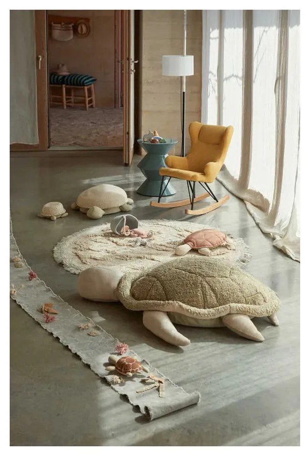 Бежово памучно детско килимче за игра ø120 cm Island – Lorena Canals