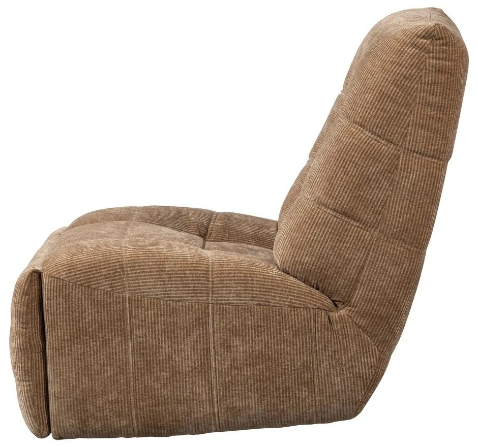 Светлокафяво кресло с регулируем наклон от рипсено кадифе Hein – WOOOD