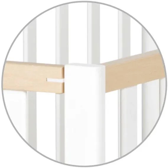 легло Скъпа Fold Up-Естествен - Бял