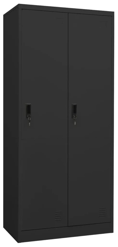 335969 vidaXL Гардероб, антрацит, 80x50x180 см, стомана