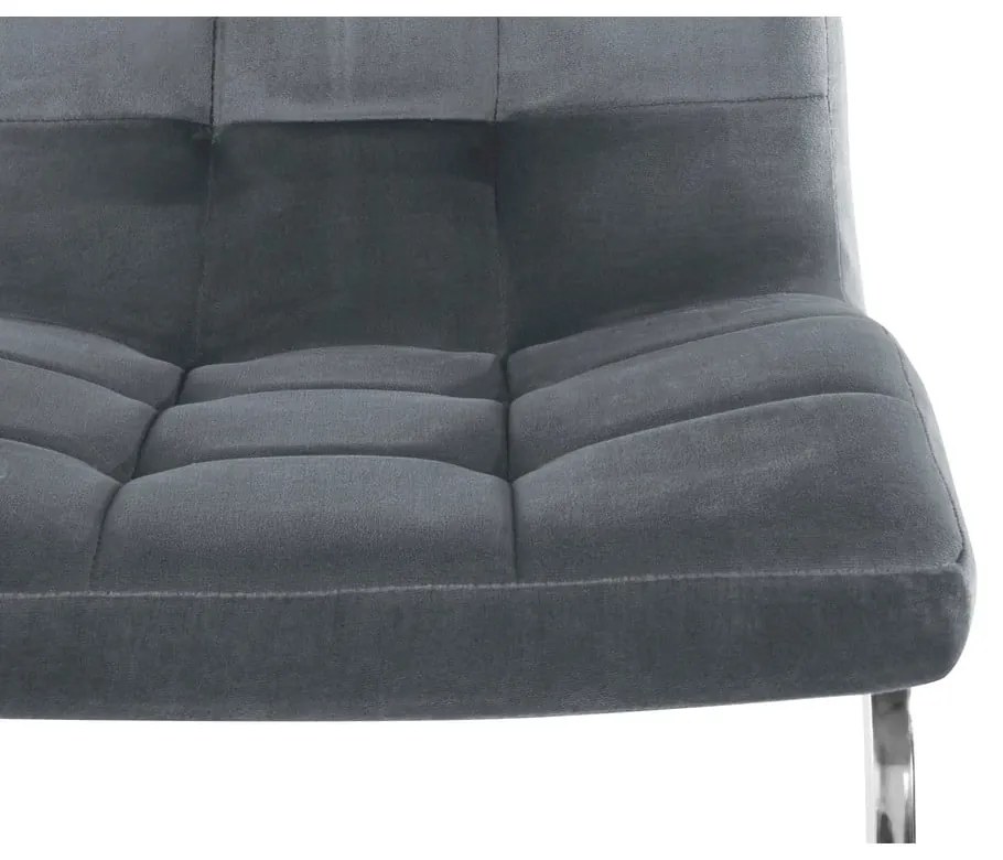 Сиви кадифени трапезни столове в комплект от 2 бр. Lola – Støraa