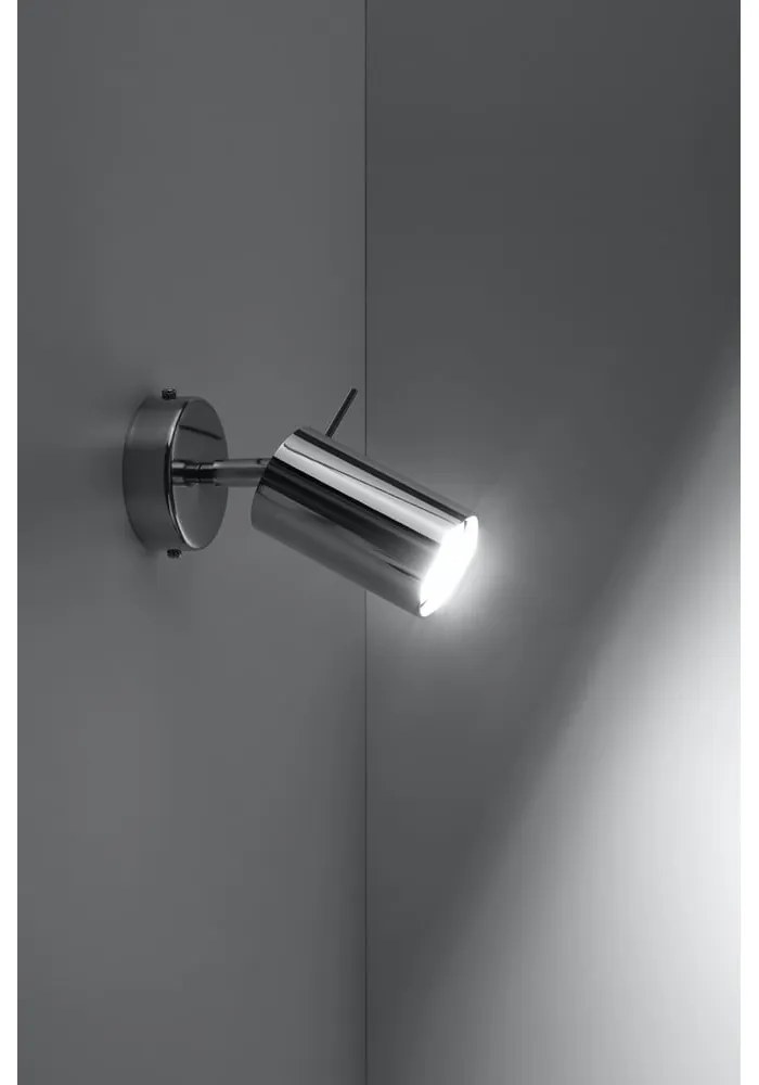 Стенна лампа в сребристо Etna - Sollux