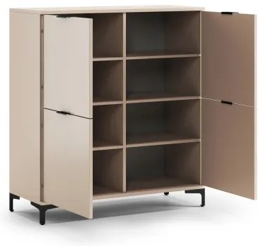 Скрин ЛАНА K-100 Бежов (Шампанско) - СТОЯЩ ШКАФ С 4 ВРАТИ