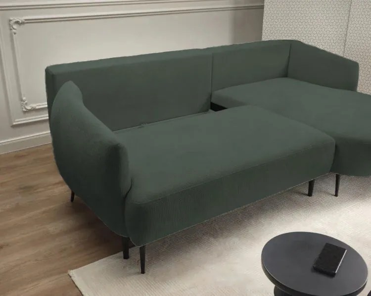 Ъглов диван Тери Мини-зелен-ляв