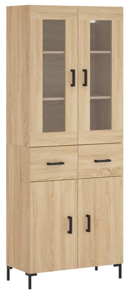 3198532 vidaXL Висок шкаф, дъб сонома, 69,5x34x180 см, инженерно дърво
