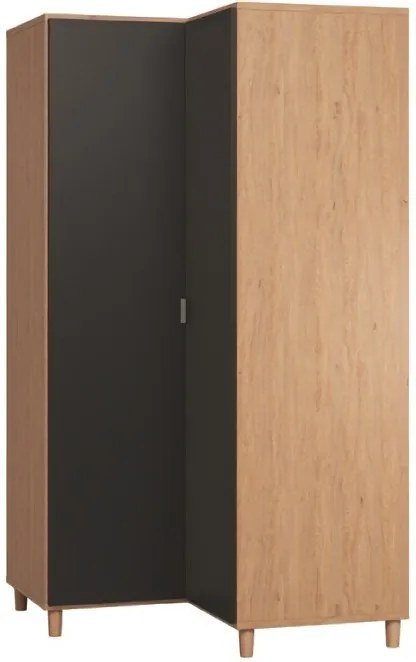 Гардероб Simple Ъгъл-Natural - Black
