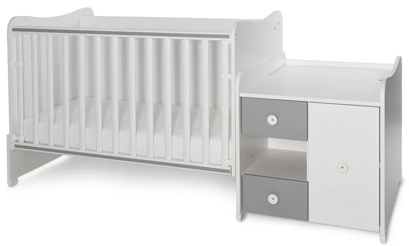 LORELLI Classic Трансформиращо се легло-люлка 190/72 см. MINI MAX БЯЛО/STONE GREY