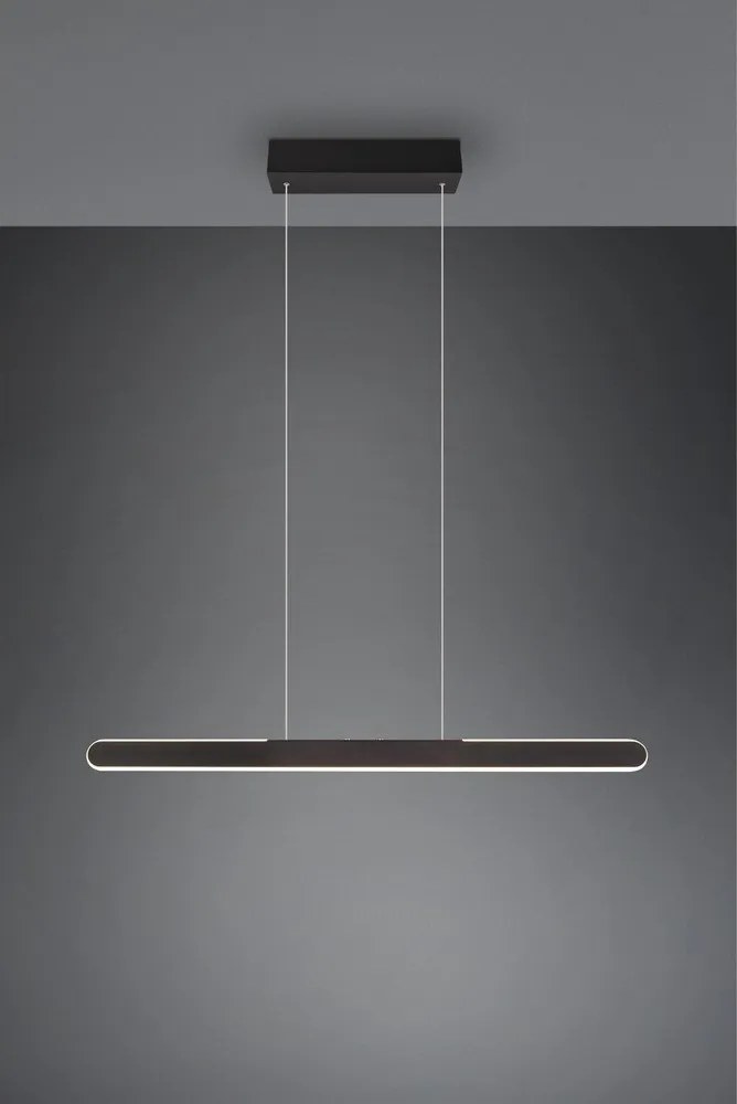Черно висящо LED осветително тяло Helios - Trio