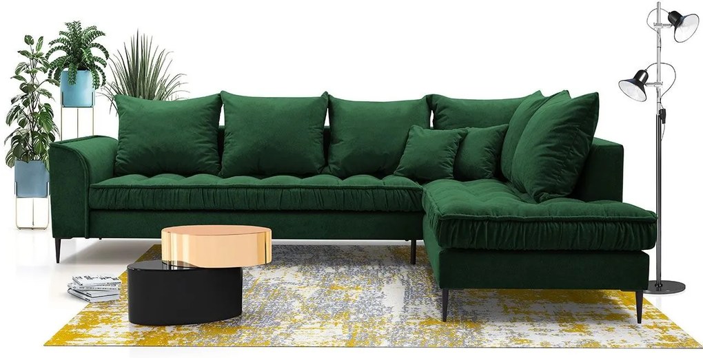 Ъглов диван Lena-Green-Right