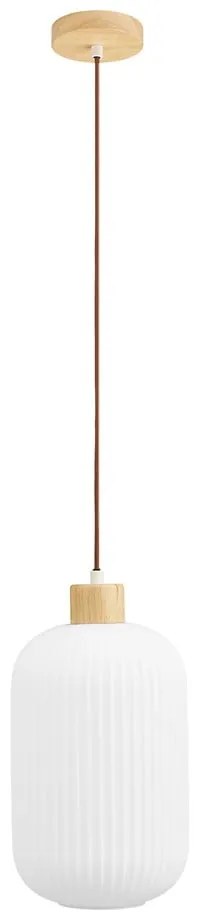 Бяло висящо осветително тяло със стъклен абажур ø 20 cm Argalo – House Nordic