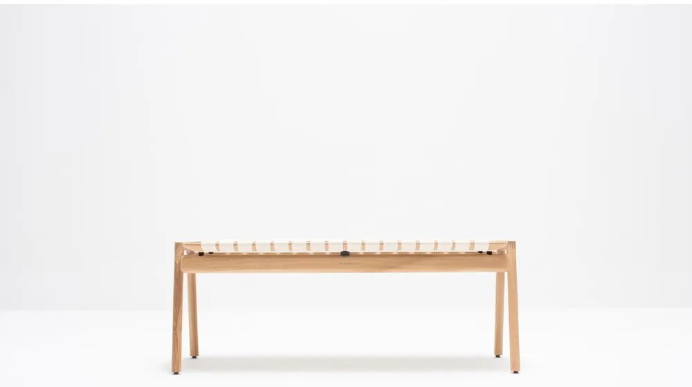 Пейка в бял/естествен цвят Klupa - Gazzda