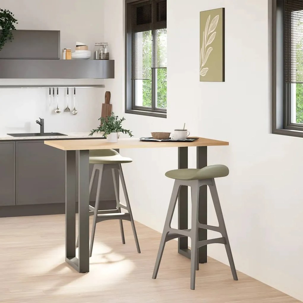 4013230 vidaXL Крака за бар маса, U-образни, 2 бр., антрацит, 40 x (100-101) см, стомана