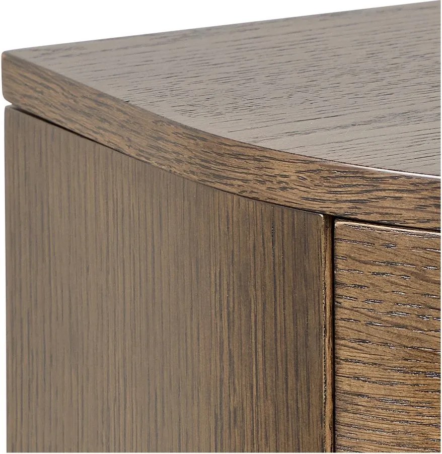 Нощно шкафче от декор от дъб в тъмно естествен цвят Paron – Actona