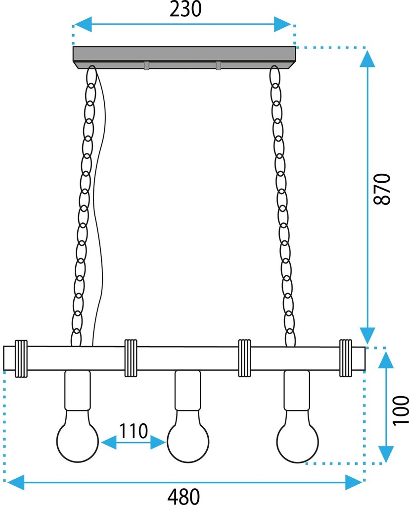 Лампа APP1319-3CP LINE