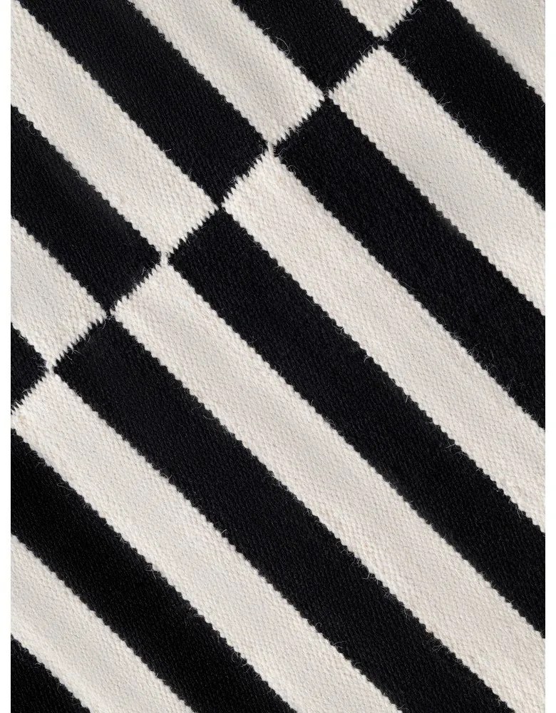 Черно-бял двустранен ръчно изработен вълнен килим 200x300 cm Donna – Hanse Home