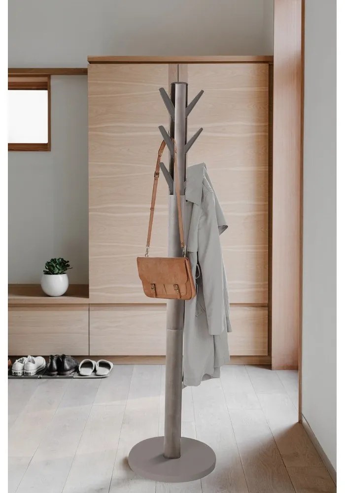 Сива дървена закачалка Flapper - Umbra