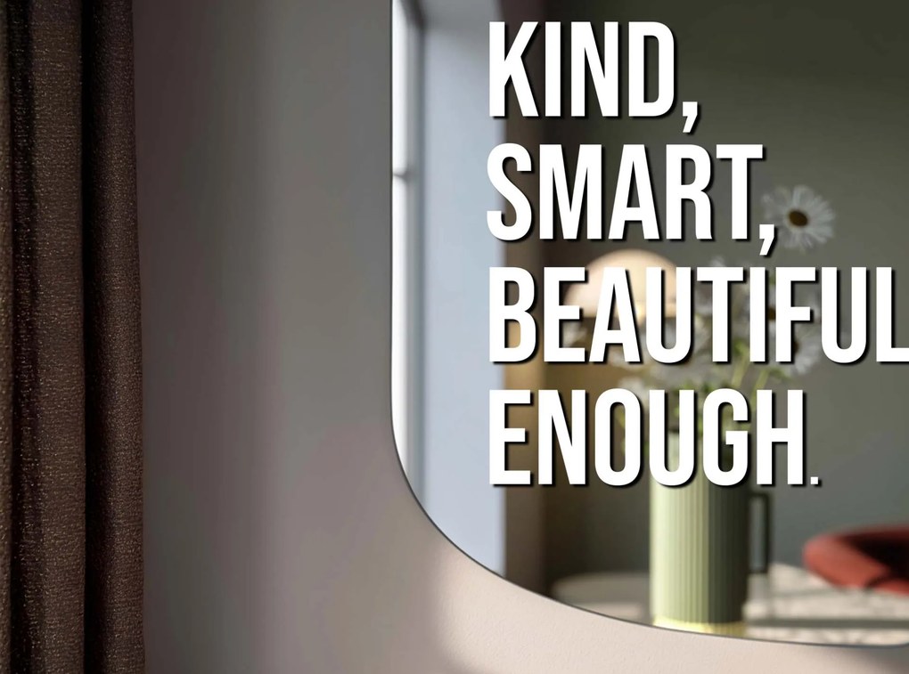 Стикер za огледало S23 – You are kind, smart, beautiful, enough.
