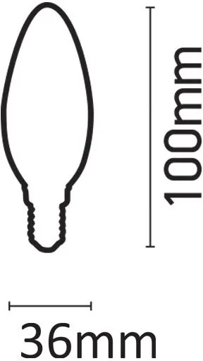 Лампа LED Filament InLight E14 C35 5W 4000K