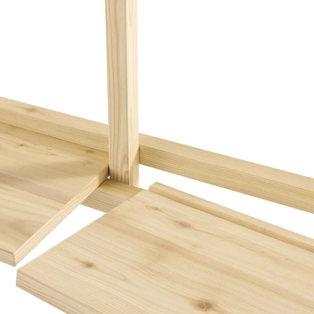 Стенна библиотека от масивен бор в естествен цвят 192x127 cm Groove – Karup Design