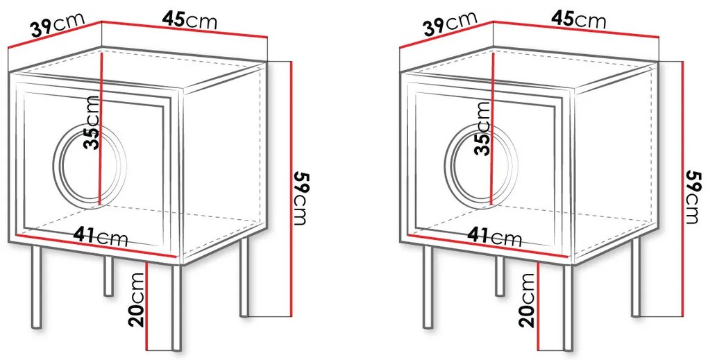 Нощно шкафче комплект Palazzo