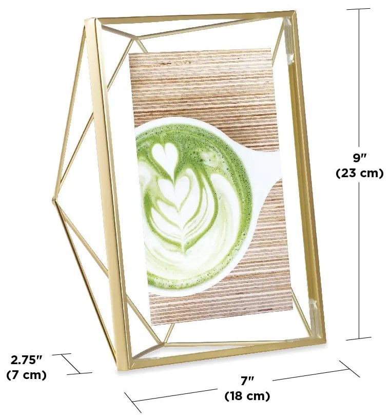 Метална стойка/рамка за стена в златист цвят 18x23 cm Prisma - Umbra