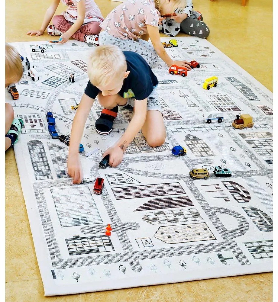 Бял двустранен детски килим , 160 x 230 cm Ülejõe - Narma