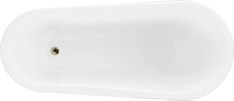 Mexen Retro свободно стояща вана 170 x 75 см, бяла, със златни крака - 53251707500-50
