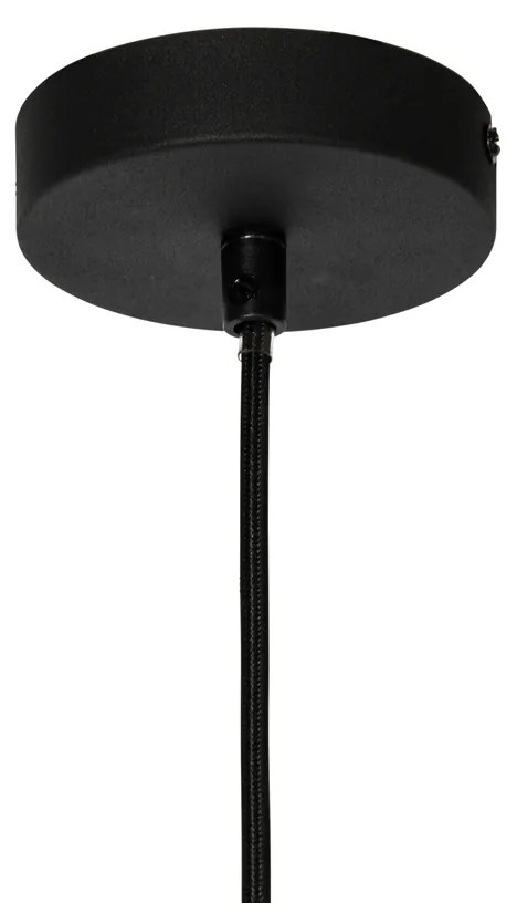 Модерен висящ лампион бял с черно - плат