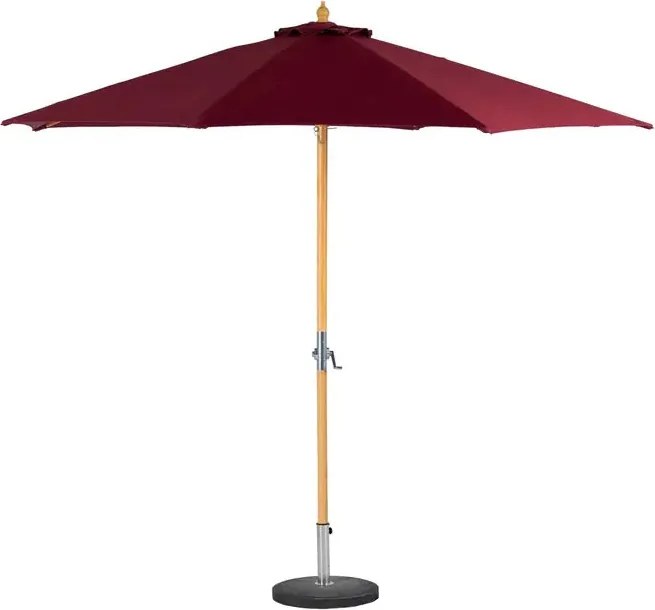 Градински прав чадър Hesperide Tinaei, Бамбуков прът, Olefin, 3 m - Бордо