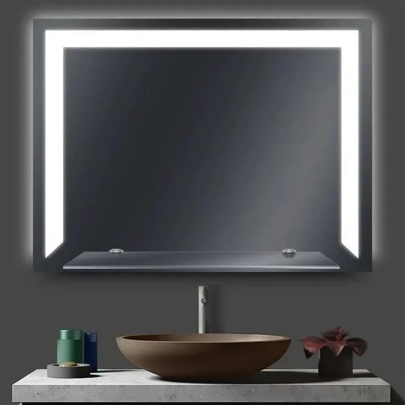 Огледало за баня LED осветление и рафт LM Dark Vision 500×700мм