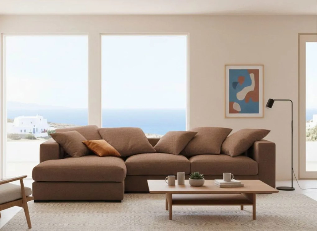 Ъгъл диван Pilo-Customizable-245φ 165β cm.-MInk (Star4608)