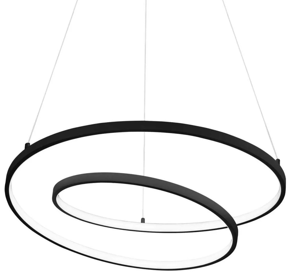 Ideal Lux - LED Пендел OZ LED/48W/230V Ø 60 cm черен