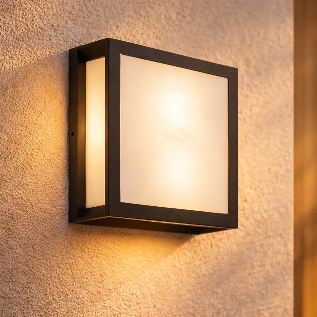 Модерна външна стенна лампа черна 2-лампа IP44 - Jeffrey