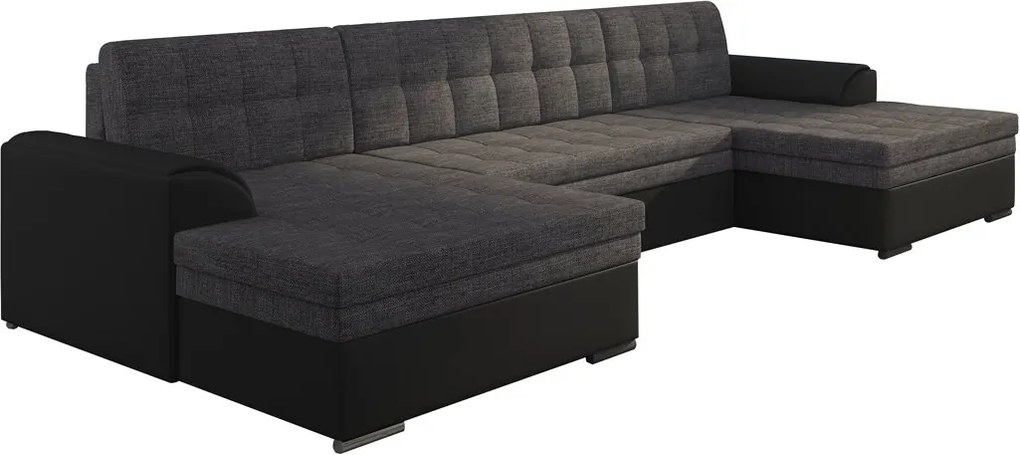 Ъгъл диван Calliope-Black - Gray
