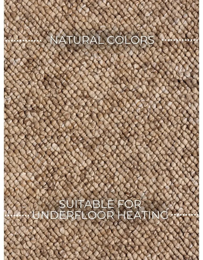Светлокафяв килим подходящ за пране 120x170 cm Rocco Caramel – Elle Decoration
