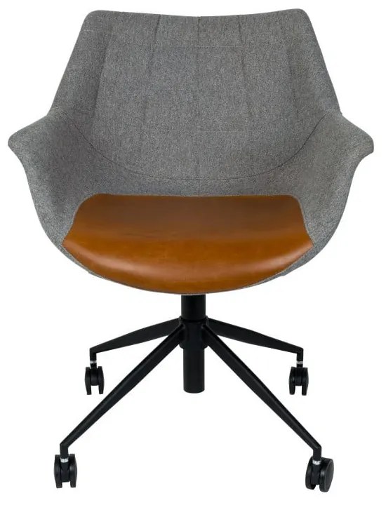 Сив офис стол с кафяви детайли Doulton - Zuiver