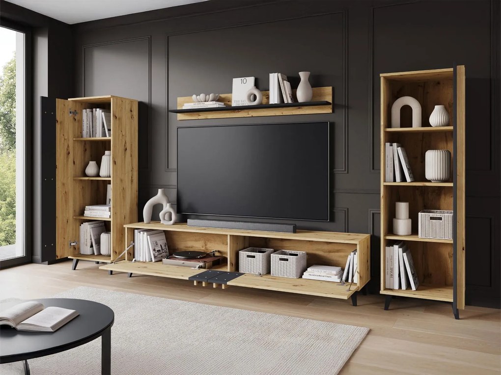 Секция за хол Helsinki I-Дърво-Черен