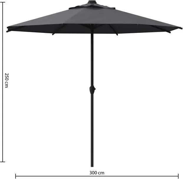 Прав накланящ се чадър Hesperide Loompa, 3 m - Таупе