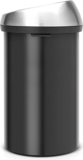 Кош за боклук Brabantia Touch Bin 647251, 60 л, Плавно и безшумно отваряне, Черен/инокс