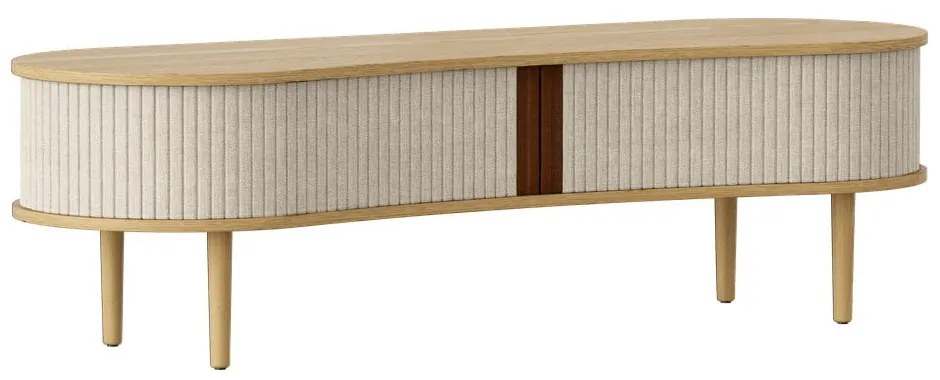 Масичка за телевизор с дъбов декор в бежово-натурален цвят 140x40 cm Audacious - UMAGE