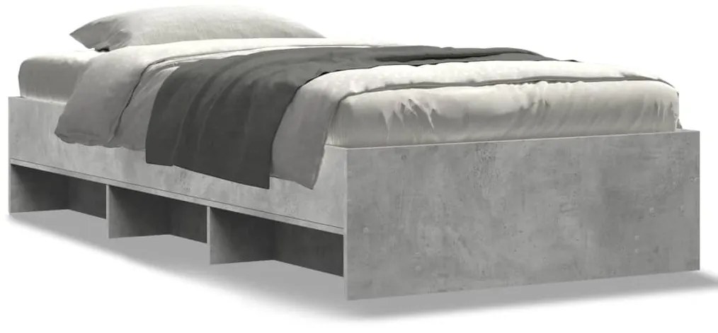 3295679 vidaXL Рамка за легло, сив сонома, 90x200 см, инженерно дърво