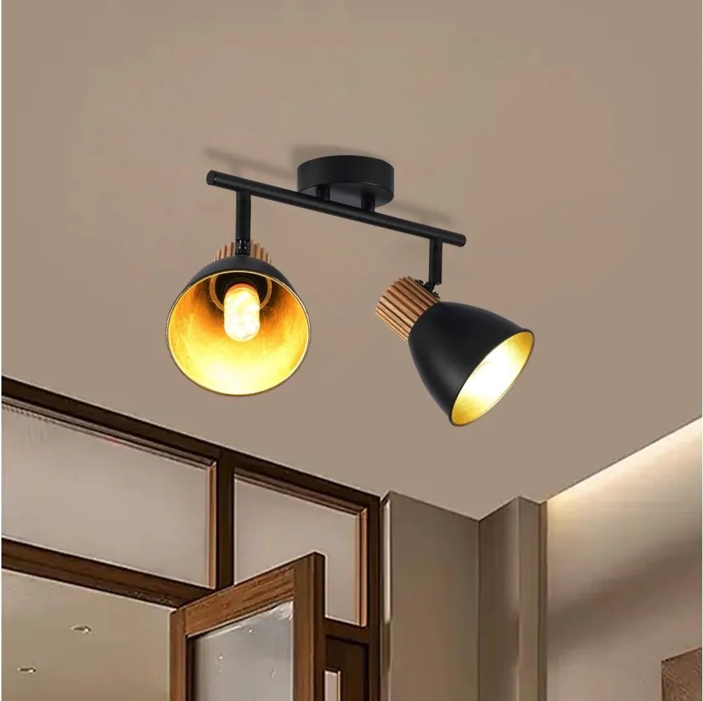 Brilagi - Спот ODENSE 2xE14/10W/230V дърво/черно