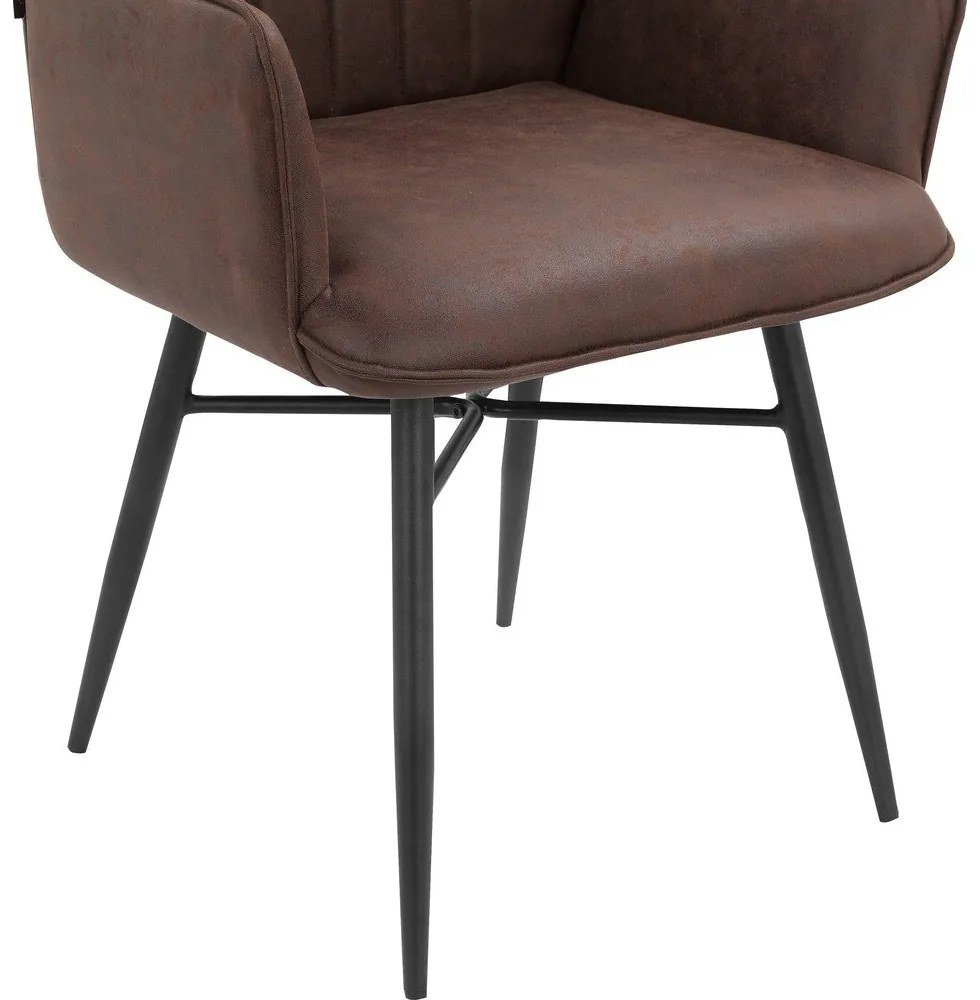 Кафяви тапицирани трапезни столове в комплект 2 бр. Anzo – Støraa