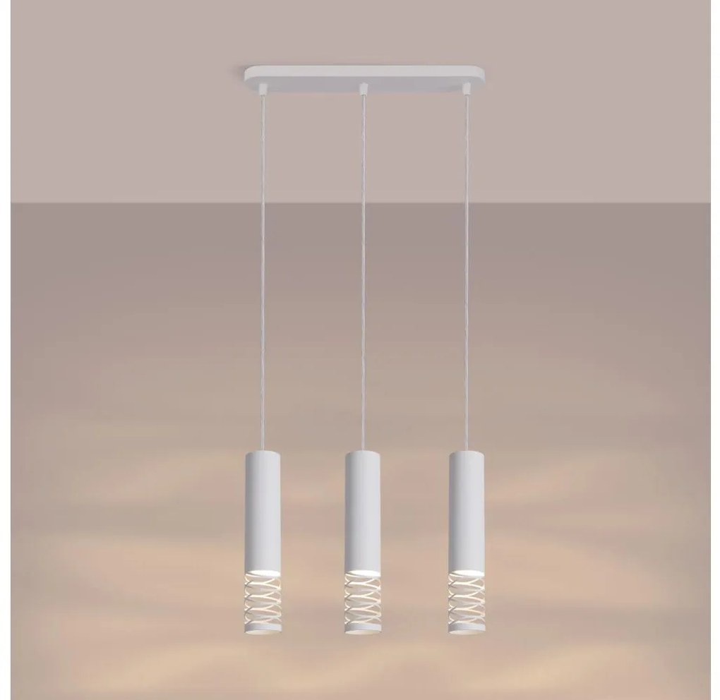 Sollux SL.1688 - Пендел LAMI 3xGU10/10W/230V бял