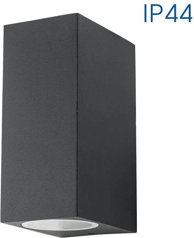 Фасадно осветително тяло PORTO, черен, 2xGU10